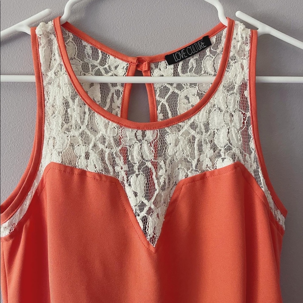 Coral Romper (Brand: Love Culture)